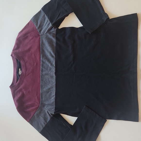 Urban Pipeline Black Maroon Long Sleeve Tshirt Medium - Picture 1 of 5